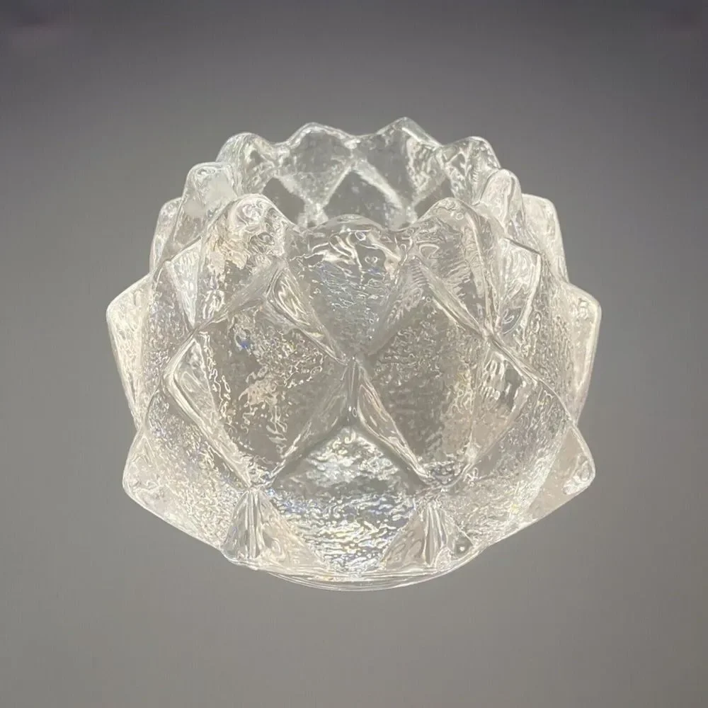 Orrefors Sweden Crystal Firefly Artichoke Nimbus Votive Candle Holder 3 Inch MCM